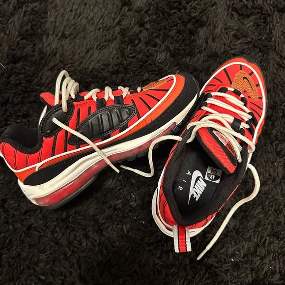 Nike Air Max 98 habanero red and black
