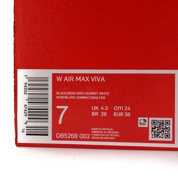 Nike Air Max Viva Iron Grey Summit White DB5268-002 Women’s Shoes Size 7
