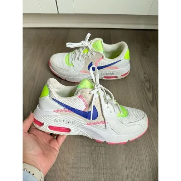 Nike Air Max Excee Womens Running Shoes Size 7 Athletic White Green