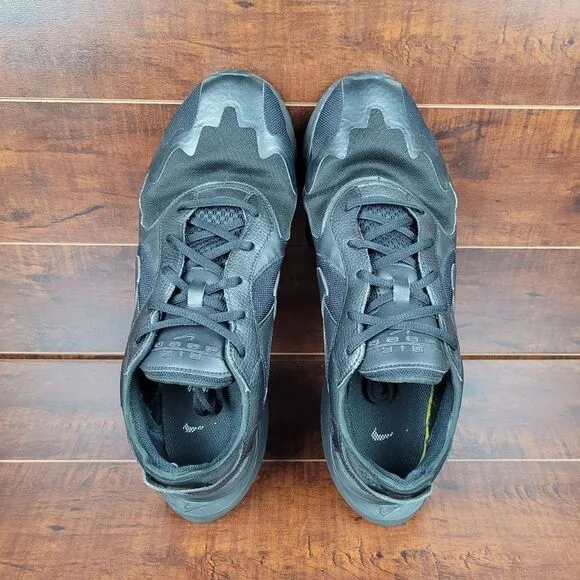 Nike Air Zoom Division Triple Black Athletic Running Shoes Sneakers Mens Size 12