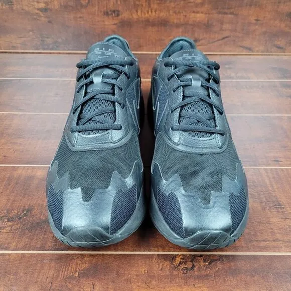 Nike Air Zoom Division Triple Black Athletic Running Shoes Sneakers Mens Size 12