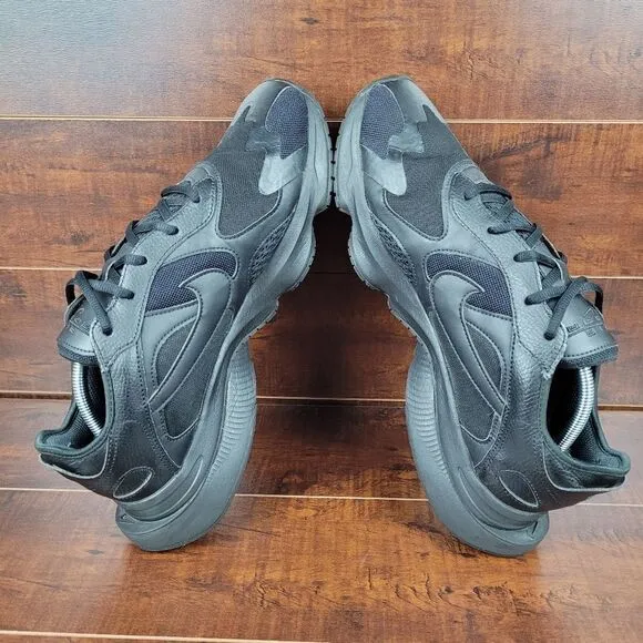 Nike Air Zoom Division Triple Black Athletic Running Shoes Sneakers Mens Size 12