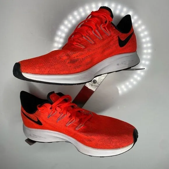 Nike Air Zoom Pegasus 36 Running Shoes Men's Size 8.5 Bright Crimson Red Sneaker