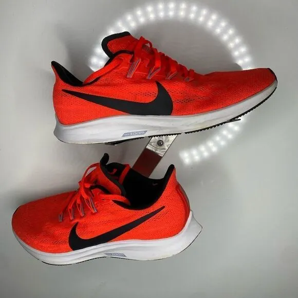 Nike Air Zoom Pegasus 36 Running Shoes Men's Size 8.5 Bright Crimson Red Sneaker