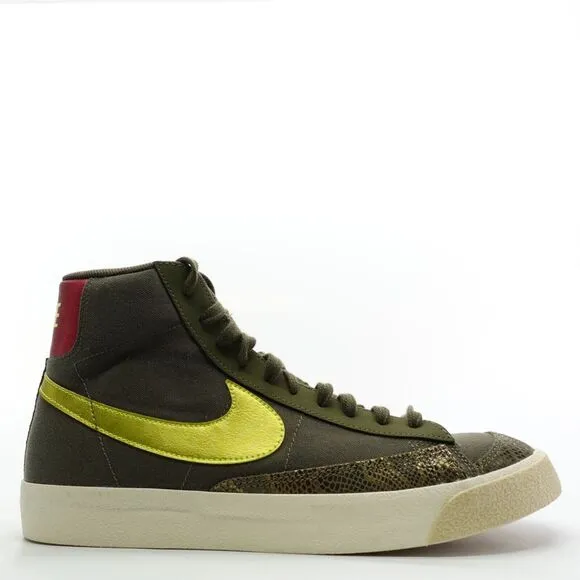Nike Blazer Mid 77 Olive Snake Skin Sneakers CZ0462-200 Women's Size 11.5