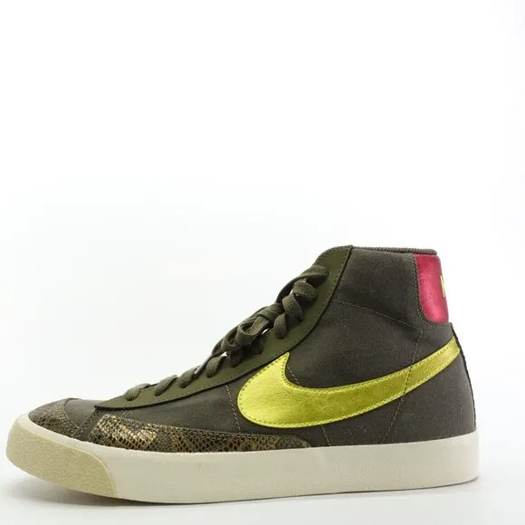 Nike Blazer Mid 77 Olive Snake Skin Sneakers CZ0462-200 Women's Size 11.5