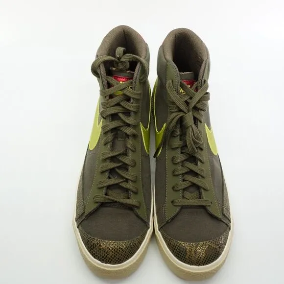 Nike Blazer Mid 77 Olive Snake Skin Sneakers CZ0462-200 Women's Size 11.5