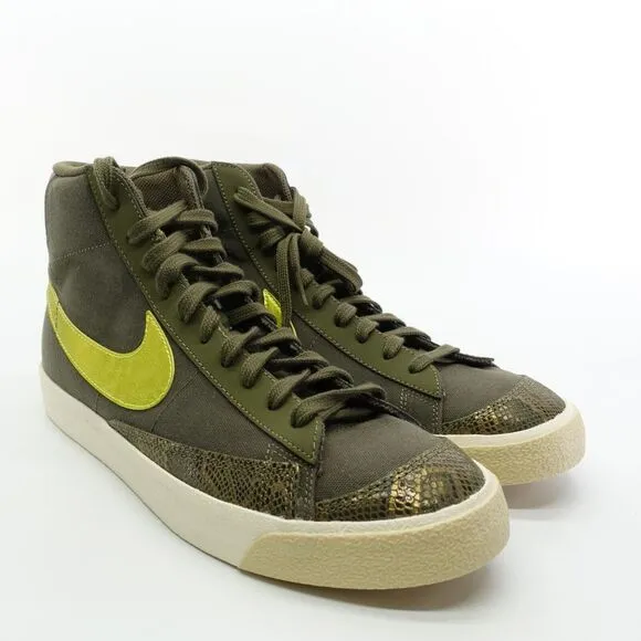 Nike Blazer Mid 77 Olive Snake Skin Sneakers CZ0462-200 Women's Size 11.5
