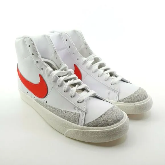 Nike Blazer Mid 77 Womens Size 12 White Habanero Red Sail CZ1055 101 Mens 10.5