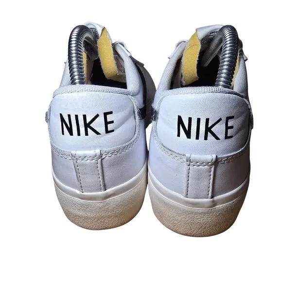 Nike Blazer Platform Low Women's Shoes Size 9 Eu 40.5 White Black Excellent