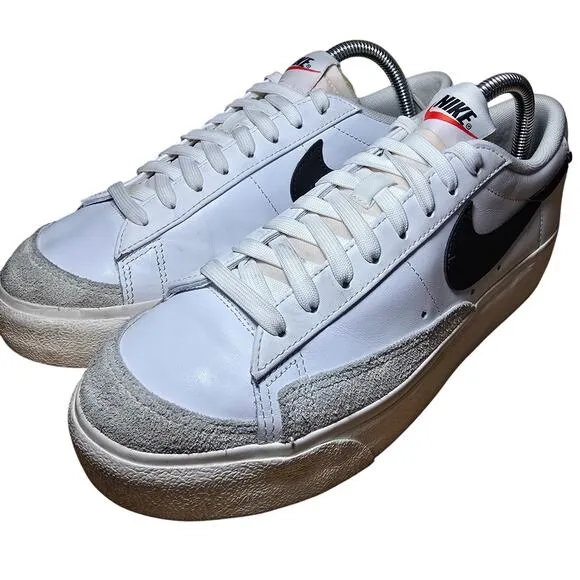 Nike Blazer Platform Low Women's Shoes Size 9 Eu 40.5 White Black Excellent