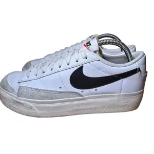 Nike Blazer Platform Low Women's Shoes Size 9 Eu 40.5 White Black Excellent