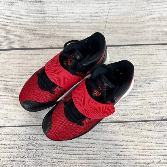 Nike Boys Red &amp; Black Kyrie Flytrap 3 Basketball Sneakers Size 1