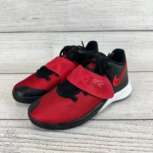 Nike Boys Red &amp; Black Kyrie Flytrap 3 Basketball Sneakers Size 1