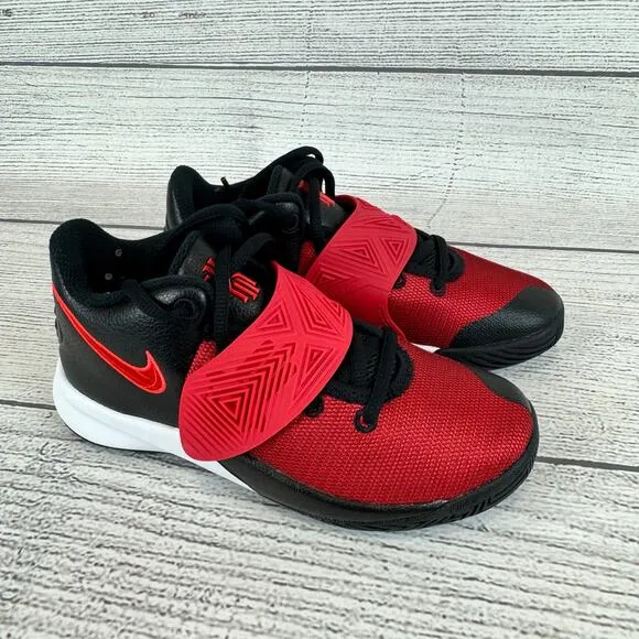 Nike Boys Red &amp; Black Kyrie Flytrap 3 Basketball Sneakers Size 1