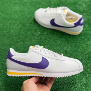 Nike Cortez Lakers GS Casual Shoes DM0950-105 NEW Sz 7 / WMNS 5.5