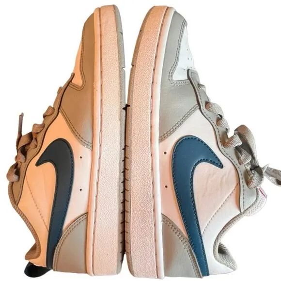 Nike Court Borough Low 2 Smoke Grey Kids Tennis Shoes, Size 4.5Y