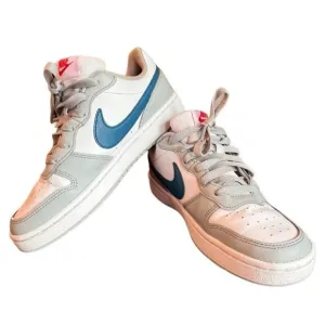 Nike Court Borough Low 2 Smoke Grey Kids Tennis Shoes, Size 4.5Y