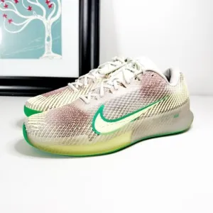 Nike Court Zoom NXT Tennis Shoes White Green Yellow Size 12 Pickleball Ready