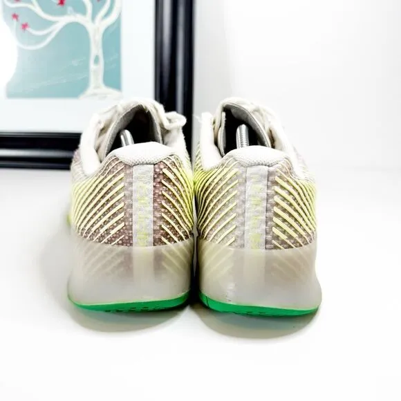 Nike Court Zoom NXT Tennis Shoes White Green Yellow Size 12 Pickleball Ready