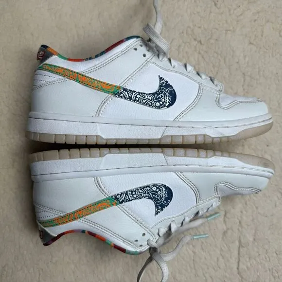 Nike Dunk Low GS Multi-Color‎ Paisley Kids Youth Casual Shoes Sneakers Size 5.5Y