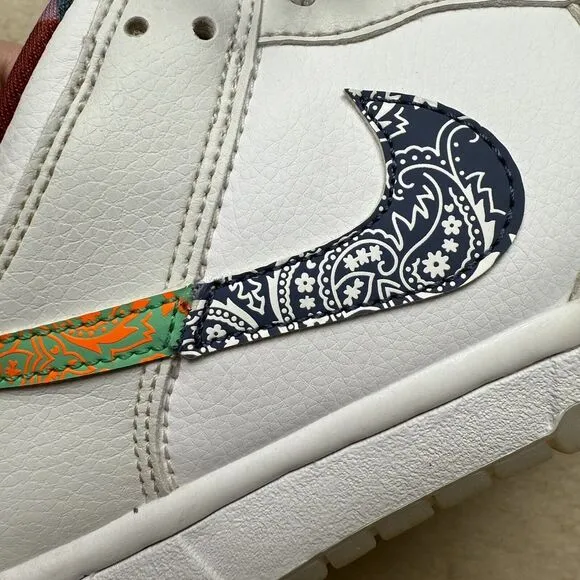 Nike Dunk Low GS Multi-Color‎ Paisley Kids Youth Casual Shoes Sneakers Size 5.5Y