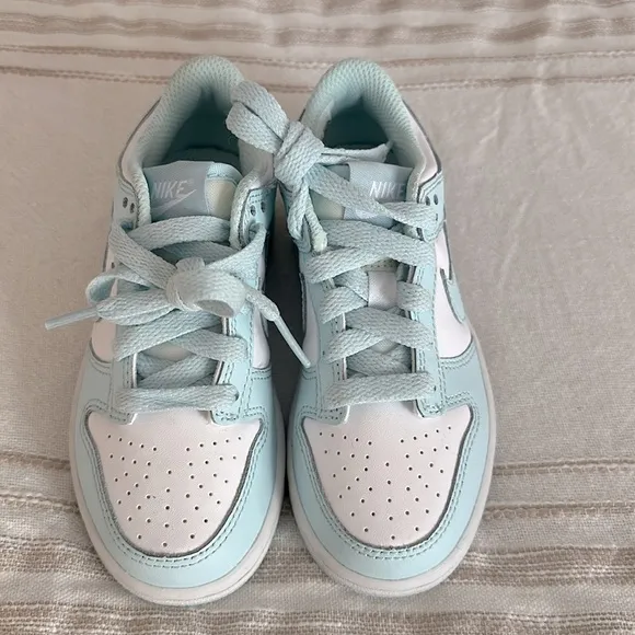 Nike Dunk Low Kids Sneakers - Light Blue and White
