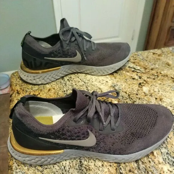 Nike Epic React Flyknit Charcoal Grey Running Shoes AQ0067-009 Mens 12