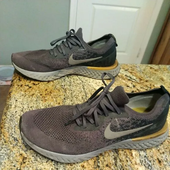 Nike Epic React Flyknit Charcoal Grey Running Shoes AQ0067-009 Mens 12