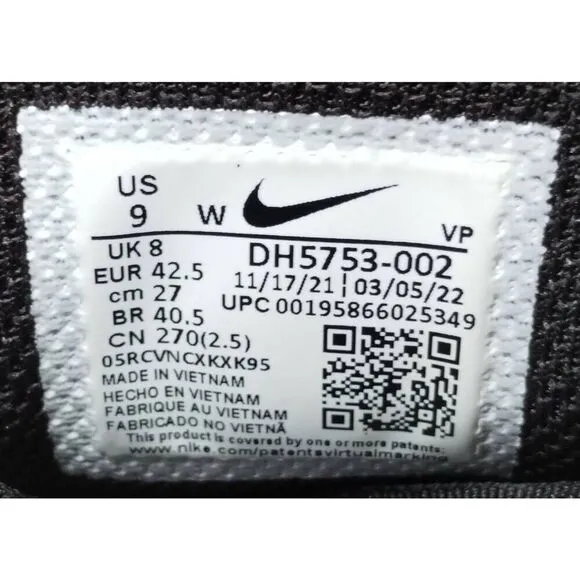 Nike‎ Flex Experience 11 Next Nature Running Shoes Mens Size 9 Wide Triple Black
