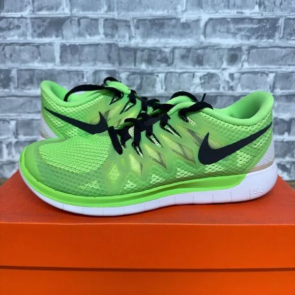Nike Free 5.0 Flash Lime Green Black‎ Running Shoes 642199-304 Womens Size 7 New
