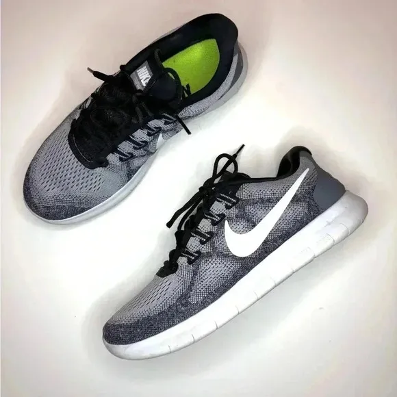 Nike Free RN 2017 Shoes Men's Gray Low Top Lace Up Athletic Running Sneakers 10