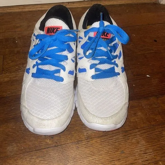 Nike Free Run 2 White Photo Blue Orange‎ men's 8