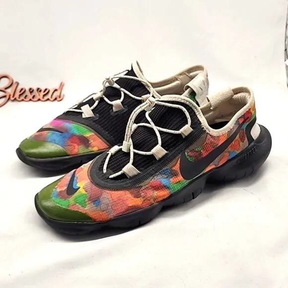 ●NIKE FREE●CUSTOMIZED CAMO TYPE 5.O JIM REA LOCK LACES MENS 10.5 GOOD SOLE☆GUC☆