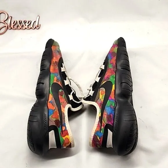 ●NIKE FREE●CUSTOMIZED CAMO TYPE 5.O JIM REA LOCK LACES MENS 10.5 GOOD SOLE☆GUC☆