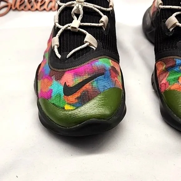 ●NIKE FREE●CUSTOMIZED CAMO TYPE 5.O JIM REA LOCK LACES MENS 10.5 GOOD SOLE☆GUC☆