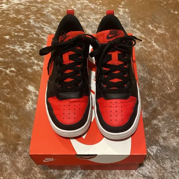 Nike kids black and red sneakers