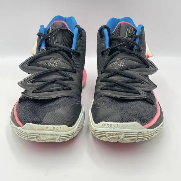 Nike Kyrie 5 Just Do It MENS SIZE 8 AO2918-003 Black Multi Neon Pink Blue Yellow