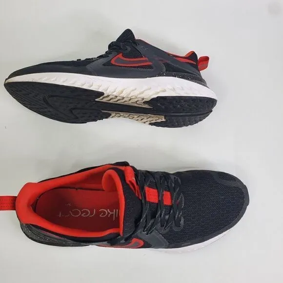 Nike Legend React 3 Men Black University Red Running Shoes AT1368 005 Size 12