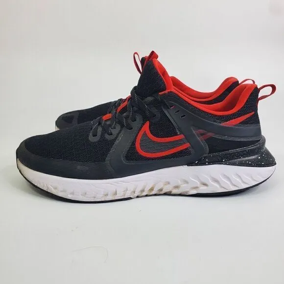Nike Legend React 3 Men Black University Red Running Shoes AT1368 005 Size 12