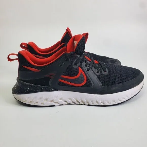 Nike Legend React 3 Men Black University Red Running Shoes AT1368 005 Size 12