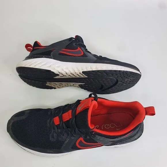 Nike Legend React 3 Men Black University Red Running Shoes AT1368 005 Size 12