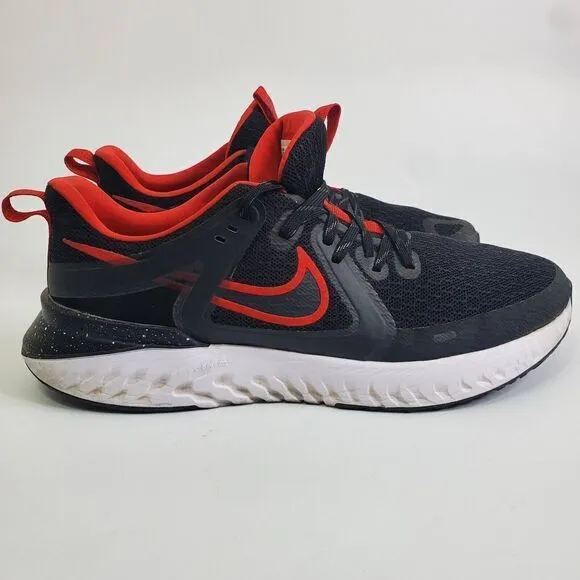 Nike Legend React 3 Men Black University Red Running Shoes AT1368 005 Size 12