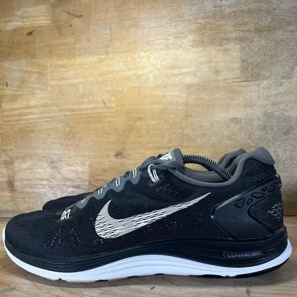 Nike Lunarglide 5 REFLECTIVE Mens Sz 12 Running Shoes Sneakers Black 599160-010