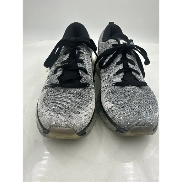 Nike Men’s Air Max Flyknit Running Shoes White Black Oreo 620469-102 Size 8