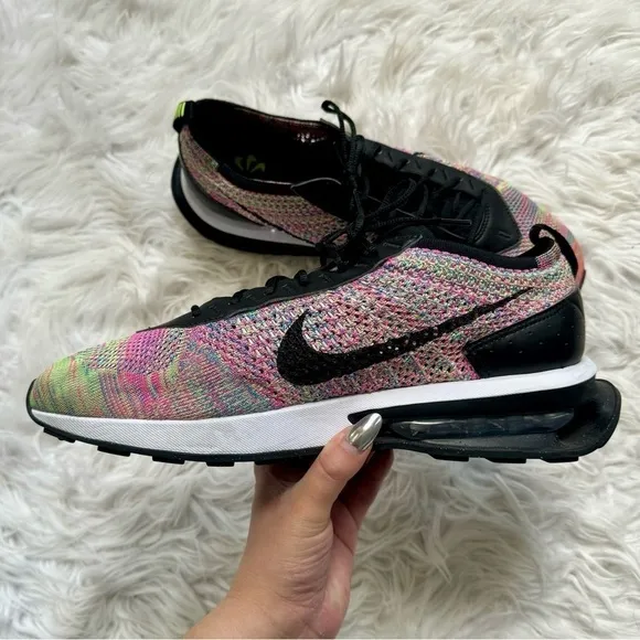 Nike Men's Air Max Multi Color Flyknit Racer Running Shoes Size 11.5 DJ6106-300