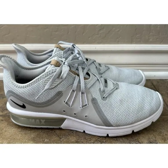 Nike Mens Air Max Sequent 921694-008 Gray Running Shoes Sneakers Size 10