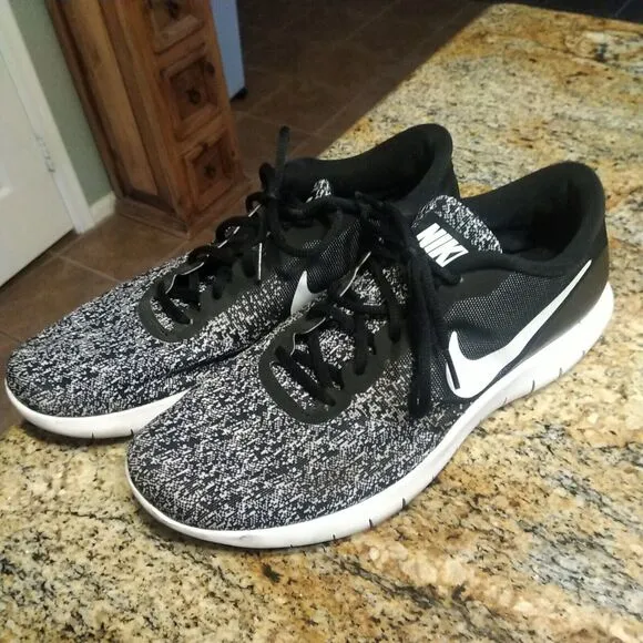 Nike Mens Flex Oreo 908983-001 Black White Running Shoes Sneakers US 11.5