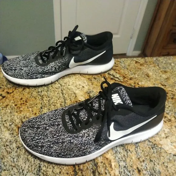 Nike Mens Flex Oreo 908983-001 Black White Running Shoes Sneakers US 11.5