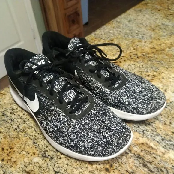 Nike Mens Flex Oreo 908983-001 Black White Running Shoes Sneakers US 11.5